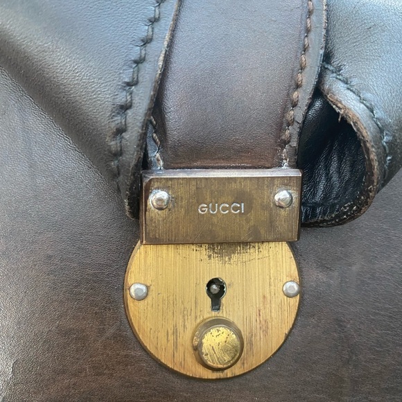 Rare authentic GUCCI striped color combo vintage train toiletry case box - Picture 6 of 11